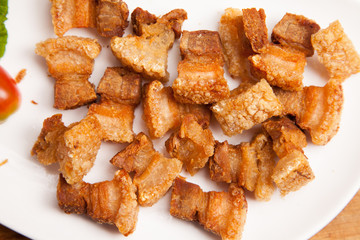 Crispy pork  - Thai food.