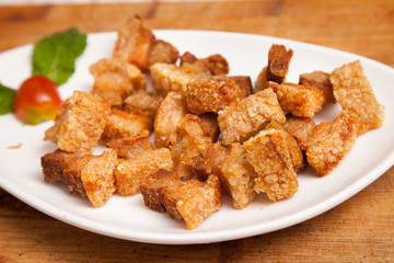 Crispy pork  - Thai food.