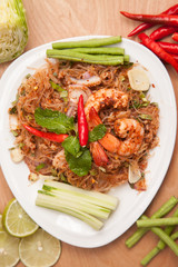 Spicy vermicelli shrimp - Thai food