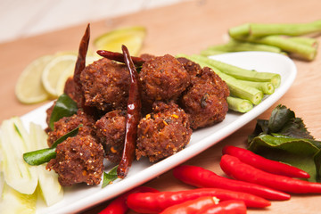 Yam Naem Khao Thot from Thailand - Thai food