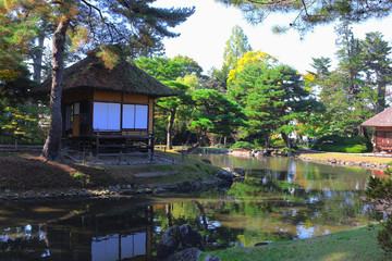Obraz premium 国指定名勝・御薬園（福島県・会津若松市）