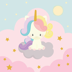Obraz na płótnie Canvas cute unicorn vector