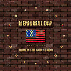 Memorial Day background vector illustration