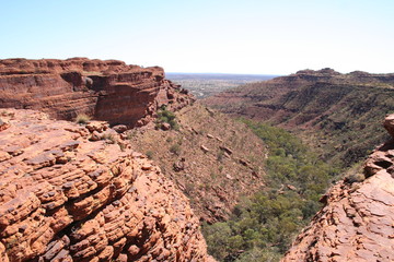 view from the upper edge of the kings canyon, watarrka national park