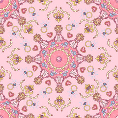 vector seamless pattern Little Princess concept 