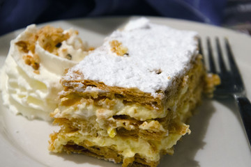 Delicious layered dessert - food - restaurant - gourmet