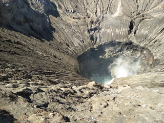 Crater of Bromo volcano in Bromo Tengger Semeru National Park, East Java, Indonesia