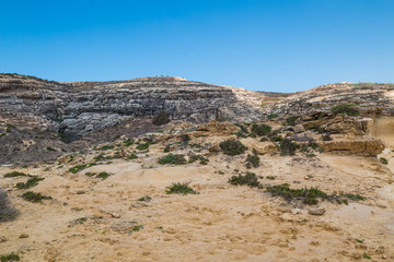 Coastal rocky mountains, Gozo, Malta