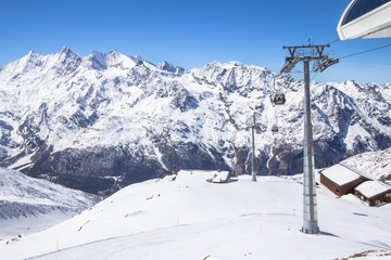 Ski station on top of the mountain