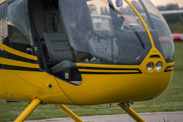 helicopter fly near the forest