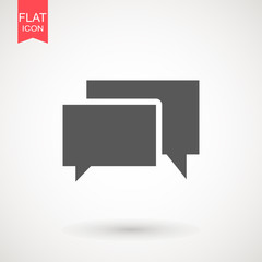 Fototapeta premium Speech bubble icon. Chat Flat vector. Comment icon. ON white background.