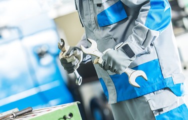 Technician Fixing Machinery