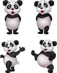 cartoon panda collection set