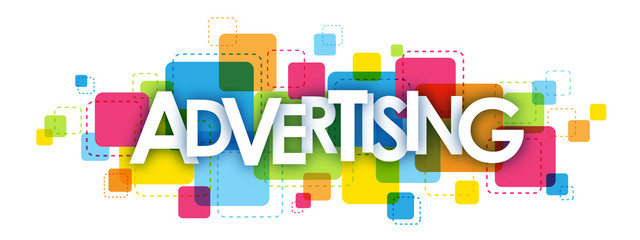 ADVERTISING colorful squares banner