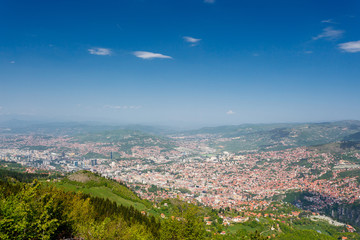 Sarajevo, Bosnia and Herzegovina. Panoramic view from the mountain