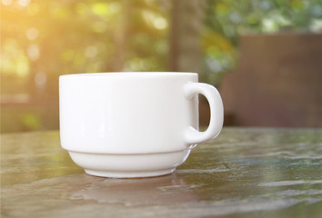 cup of coffee with blurred background