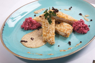 Chicken fillet stuffed with cheese