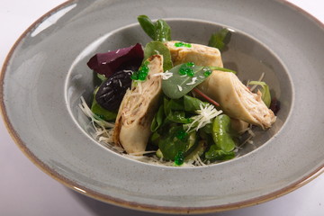 Salad with vegetables and herbs