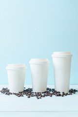 Paper cup of takeaway coffee