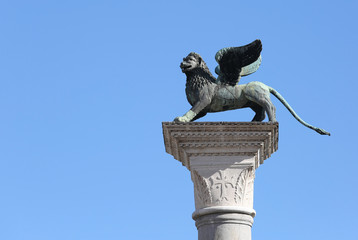 winged lion of Venice in Italy