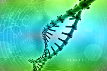 3d rendering Dna analysis