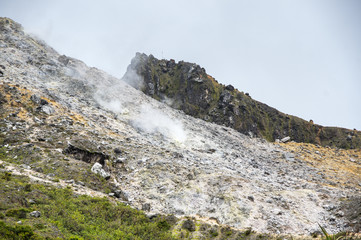 Fototapeta na wymiar The slope of mount Sibayak