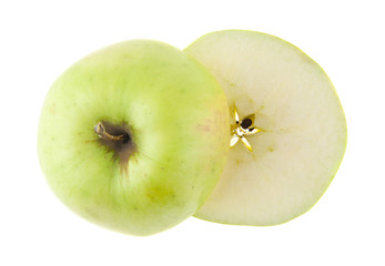 green apple isolated on white background