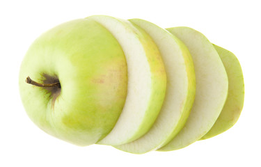 green apple isolated on white background