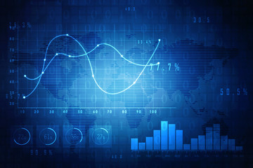 2D Digital Abstract Business Networking background