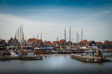 Fototapeta na wymiar volendam fishing village