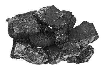 charcoal isolated on white background