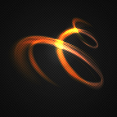 Neon blurry circles at motion