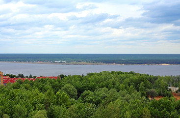 view of the Volga river in Cheboksary