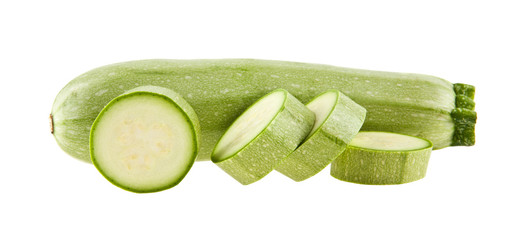zucchini isolated on white background