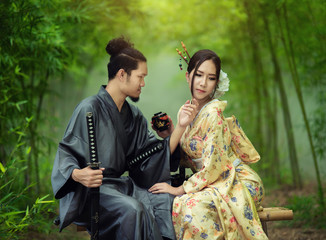 Samurai and geisha