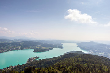 View over Woerthersee, Carinthia, Austria