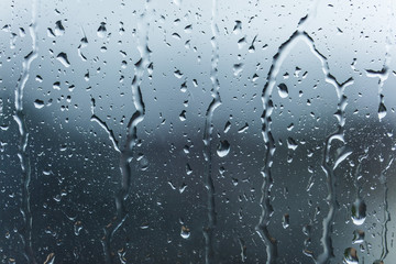 rainy days rain drops on the window 