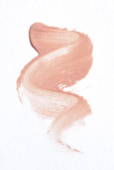 Lipstick. Smears on a white background