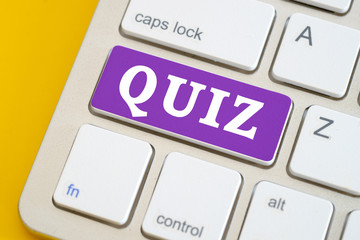 Computer keyboard with text Quiz