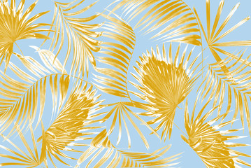 leaves of palm tree background