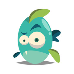 Obraz premium Cartoon piranha.Vector illustration.