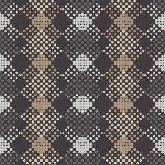 Seamless abstract geometric pattern. The texture of the dots. Halftone. Textile rapport.