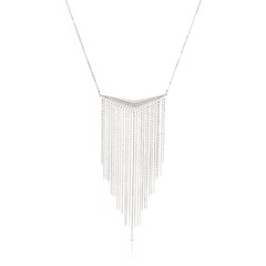 Silver pendant on a chain isolated on a white background
