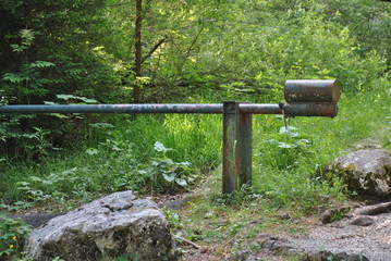 Schranken im Wald geschlossen