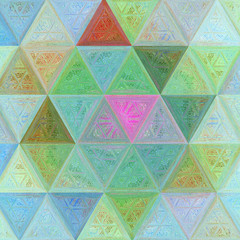 triangle watercolor background in summer colors