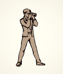 Photographer. Vector drawing