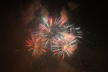 Fototapeta na wymiar color fireworks background