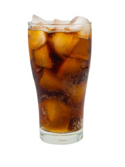 Cola in glass. (clipping path)