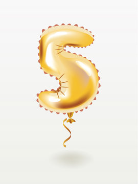 5 Years Golden Aluminum Foil Balloon Anniversary 