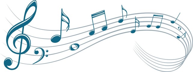 Fototapeta premium Symbol with music notes.